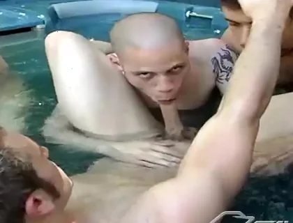 Pounding Hearts In A Spa Party - Luke Riley, Rj Danvers And Wolf Hudson