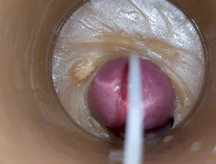 Camera Inside Deep Pussy Captures Cumshot