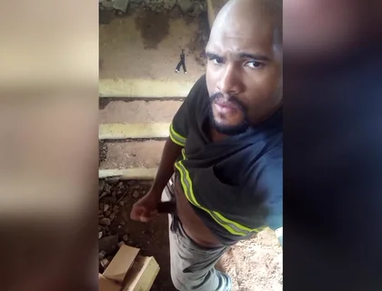 On the Building's Stairs, Hitting One