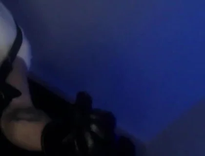 Straight Alpha in Suspenders with Leather Gloves