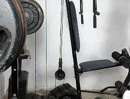 Dropped and Naked at the Gym in the Middle of Halloween