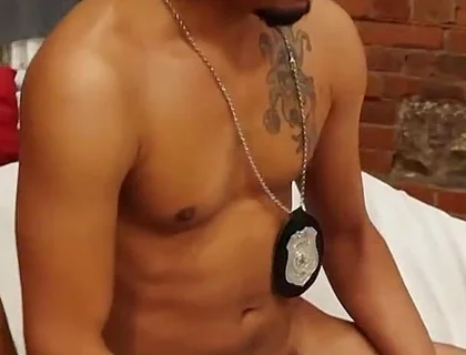 Two Black Officer Cocks Fuck Latin Ass