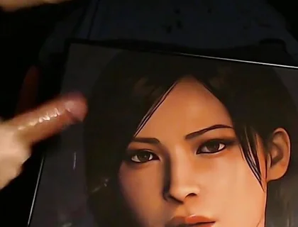 Cum Tribute for Ada Wong (game Character From Resident Evil 4 Remake) Huge Load