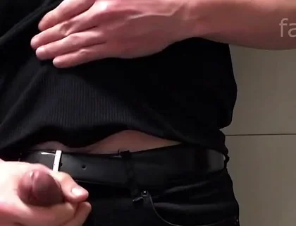 Me Jerking in the Bathroom. Big Cumshot.