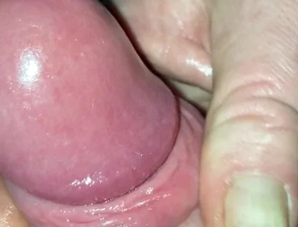 Long, Pumped Bulging Foreskin Dick with Cumshot