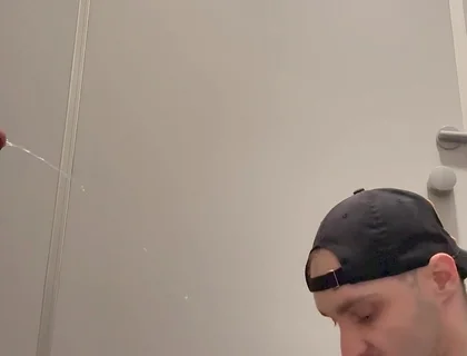 Gay Skinhead Kinkysirius Take a Gold Shower Public Toilet