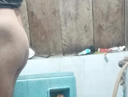 Big Dick Again Pissing in the Bathroom