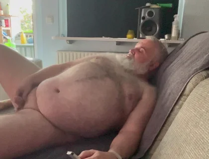 Wanking at the Sofa 5