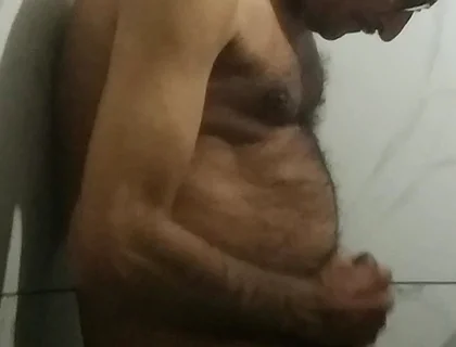 Playing with My Cock in the Bathroom