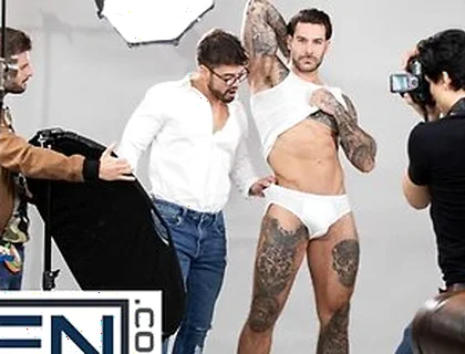 Men - Dann Grey Watches Papi Kocic Posing For A Photoshoot And Wonders What His Cock Would Feel Like