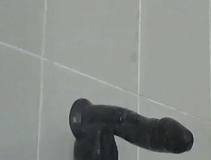 Riding a Large Black Cock Dildo 1