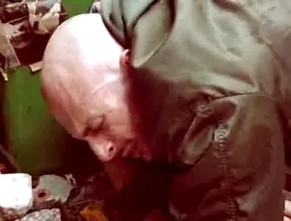 Biker boys fisting skinhead