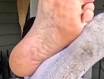 I Show off My Dirty Socks and Feet