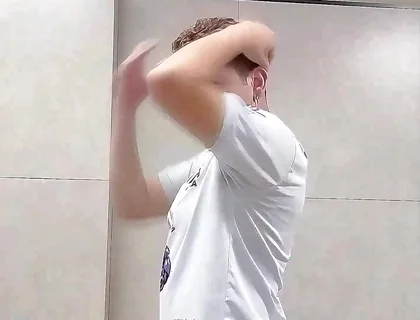 I Almost Got Caught by the Security Guard Exposing Myself in the Public Restroom.