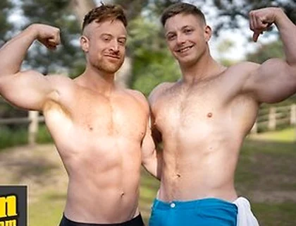 Kyle Denton & Tim James Check Each Other Out Before Getting Down And Dirty On The Bed