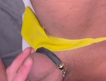 Jerking off Cock in Panties