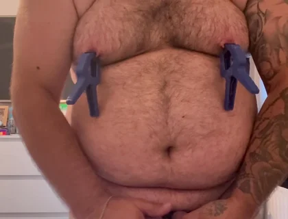 Cock and Ball Bondage Under Clothes