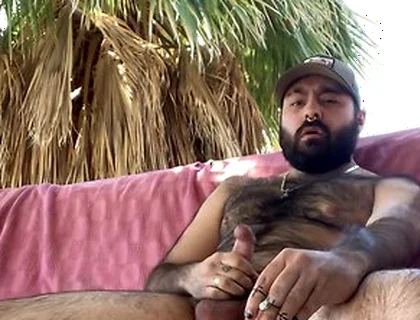 Pup Major Smoking And Jerking Off In Public