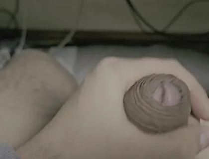I Tried Massaging My Balls And Masturbating My Skin With My Foreskin Dick