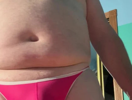 Small Cock Pink Thong