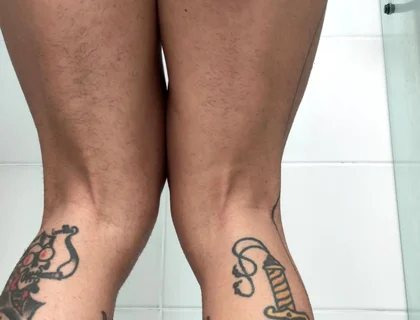 Giant Man Masturbates with His Big Cock and Shows His Ass and Feet.