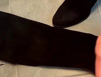 Cum on Step Moms High Heels