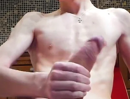 Big Dick Floods Legs with Cum