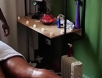Camera Captures Image of Bear Receiving Massage.