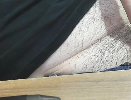 Big Italian Dick Jerk and Big Cum at Office Desk