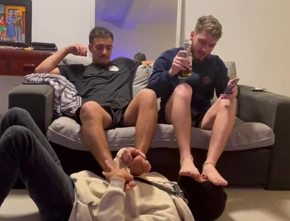 Smoking feet latino master spitting