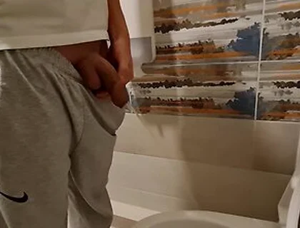 Young Gay Long Pissing At Home