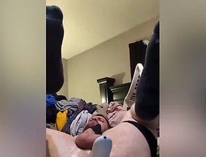 Max Playing With Thrusting Dildo