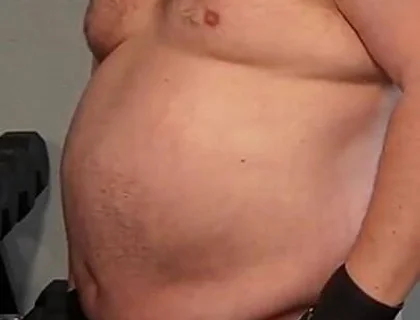 Muscle Chub Bear Working Out