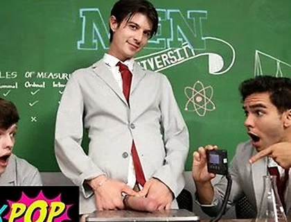 Jake Preston, Joey Mills And Damian Night In College Class Turns Into A Dick-measuring Contest And Then A Hot Group Sex