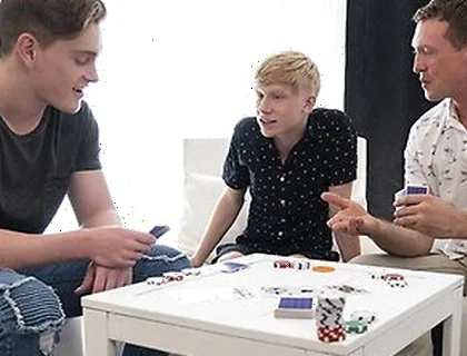 Tiny Boy Caleb Anthony Gives Up His Tight Hole To Big Stepbrother And Horny Stepdad