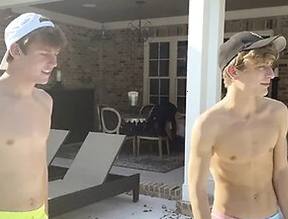 Bored Stepbrothers Jesse Bolton & Jack Bailey Get Wild While Cleaning The Pool