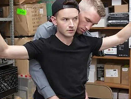 Officer Nick Fitt Takes Full Control Over Skinny Boys Asshole For Stealing A Dildo