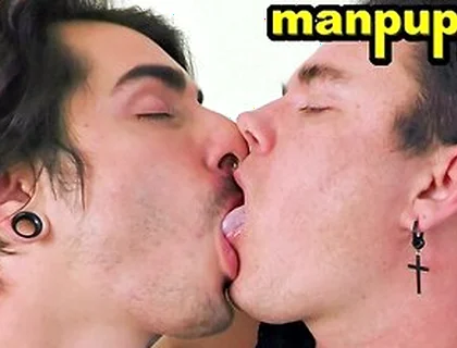 Leo Blue And Johnny Mercy Like Sucking Each Others Tongue