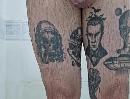 Chubby Was Caught Jerking off in the Shower