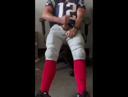 Jockdad87 Jerks and Shoots a Load in His Football Uniform