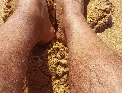 Ladysilva on the Beach in Panties