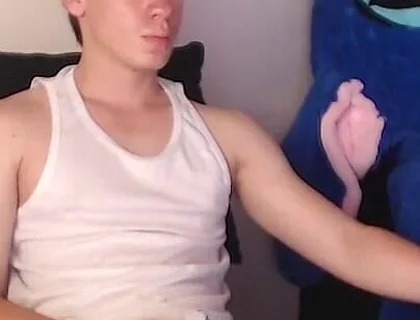 Big Young Latino Masturbates Over Pants