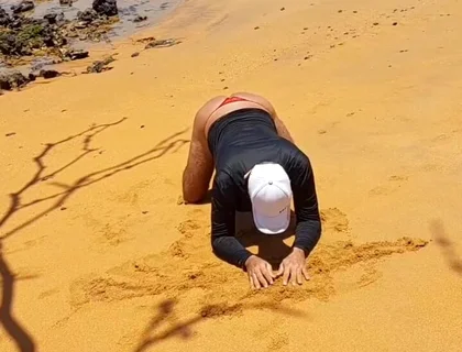 Ladysilva Showing off Her Hot Ass in Panties on the Beach