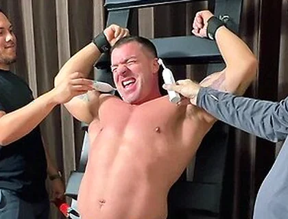 Bondaged Hunk Braden Charron Got Tickled By Dan Edwards