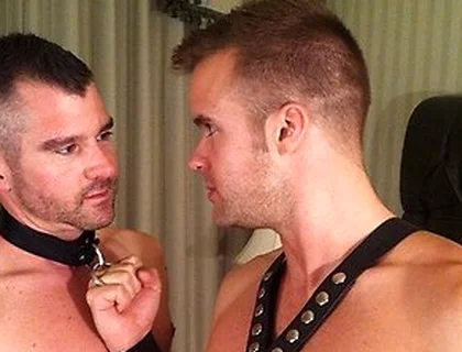 Connor Patricks - Leather Twink Live Show With Big Blast Cum Shot