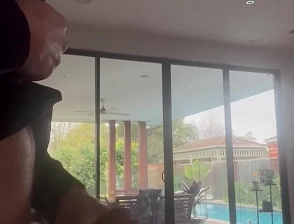 Jerking of Hoping My Next Door Neighbour Sees My Cock