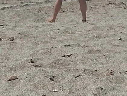 On the Beach Naked Enjoying