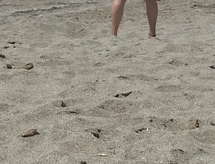 On the Beach Naked Enjoying