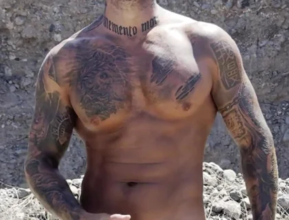 Police Man with Big Cock Cums in the Street