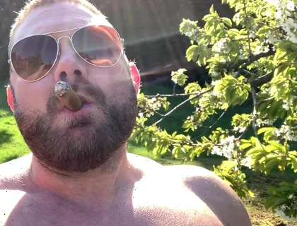 Smoking My Cigar Outdoors in the Summer Heat